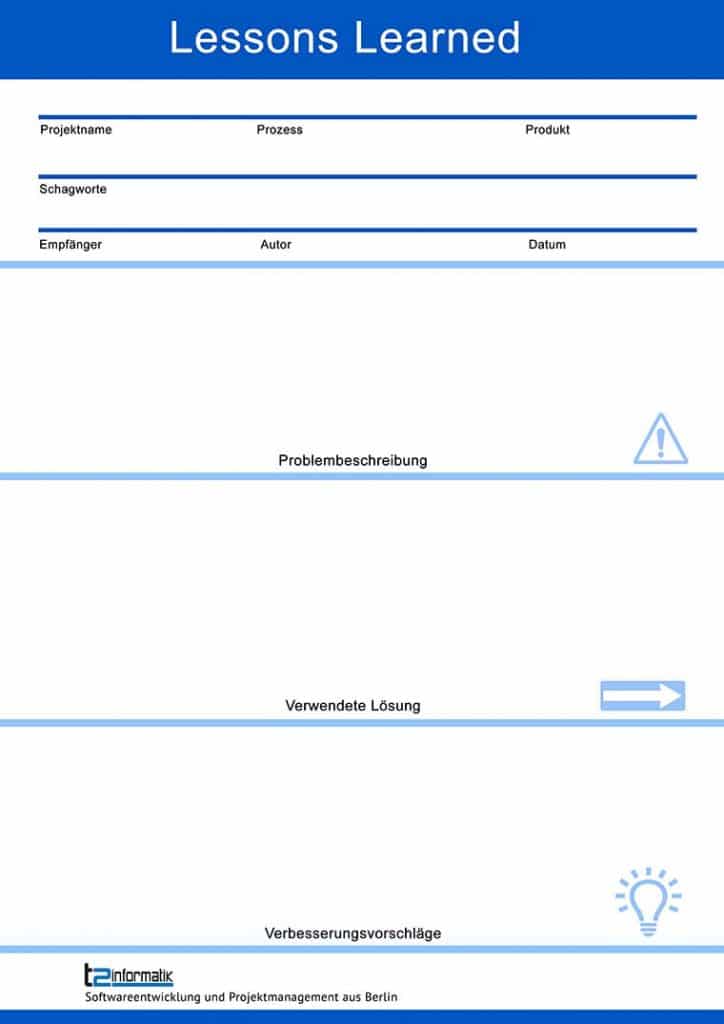 Was Sind Lessons Learned Wissen Kompakt T2informatik 9518