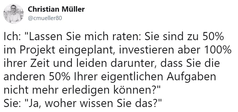 Tweet von Christian Müller - Blog - t2informatik